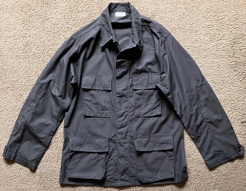 Military black combat coat - us,